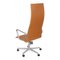 Cognac Aniline Leather Oxford High Chair by Arne Jacobsen, Image 4