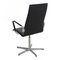 Black Leather and Chrome Frame Oxford Chair by Arne Jacobsen 4