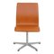 Walnut Aniline Leather Oxford Chair by Arne Jacobsen 1