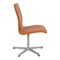 Chaise Oxford en Cuir Aniline en Noyer par Arne Jacobsen 2