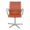 Chaise Oxford en Cuir Cognac par Arne Jacobsen, 2007 1