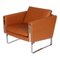 Ch-101 Armchair with Walnut Aniline Leather by Hans J. Wegner for Carl Hansen & Søn, Image 2