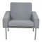 Airport Chair with Grey Fabric by Hans J. Wegner for Getama, Image 1