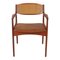 Armchair with Patinated Brown Aniline Leather by Ib Kofod-Larsen, 1950s, Image 1