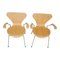 Series 7 Desk Chairs in Beech by Arne Jacobsen for Fritz Hansen, 2000s, Set of 6 3