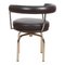 LC7 Dining Chair in Dark Brown Leather by Le Corbusier for Cassina, 1920s 4