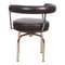 LC7 Dining Chair in Dark Brown Leather by Le Corbusier for Cassina, 1920s, Image 4