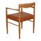 Armchair in Walnut Aniline Leather & Oak by H.W. Klein 4