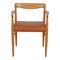 Armchair in Walnut Aniline Leather & Oak by H.W. Klein 1