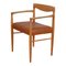 Armchair in Walnut Aniline Leather & Oak by H.W. Klein 2
