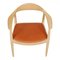 Oak & Walnut Aniline Leather Armchair by Hans J. Wegner, 1960s 2