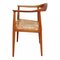 Armchair in Teak with Woven Seat by Hans J. Wegner, 1960s, Image 4