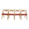 Ch-29P Sawbuck Chairs in Beech by Hans J. Wegner, Set of 4, Image 9