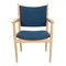 PP-513 Armchair in Oak & Blue Hallingdal Fabric by Hans J. Wegner for PP Møbler, 2000s 1