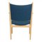PP-513 Armchair in Oak & Blue Hallingdal Fabric by Hans J. Wegner for PP Møbler, 2000s, Image 3