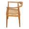 Armchair in Oak with Woven Seat by Hans J. Wegner, 1970s 4