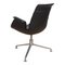 Low Tulip Chair in Black Patinated Leather by Fabricius and Kastholm, Image 4