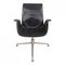 Niedriger Tulip Chair aus schwarz patiniertem Leder von Fabricius und Kastholm 1