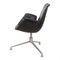 Low Tulip Chair in Black Patinated Leather by Fabricius and Kastholm, Image 3