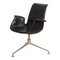 Low Tulip Chair in Black Patinated Leather by Fabricius and Kastholm 2