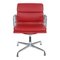 Chaise Softpad Ea-208 en Cuir Rouge par Charles Eames pour Vitra 2