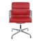Red Leather Ea-208 Softpad Chair by Charles Eames for Vitra, Image 2