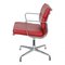 Red Leather Ea-208 Softpad Chair by Charles Eames for Vitra 3