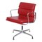 Chaise Softpad Ea-208 en Cuir Rouge par Charles Eames pour Vitra 1