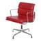 Red Leather Ea-208 Softpad Chair by Charles Eames for Vitra 1