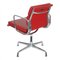 Red Leather Ea-208 Softpad Chair by Charles Eames for Vitra 4