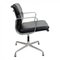 Black Leather and Matte Armrests Ea-208 Softpad Chair by Charles Eames for Vitra, 1990s 2