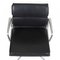 Schwarzer Leder & Matte Armlehnen Ea-208 Softpad Chair von Charles Eames für Vitra, 1990er 5
