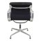 Black Leather and Matte Armrests Ea-208 Softpad Chair by Charles Eames for Vitra, 1990s 3