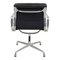 Black Leather and Matte Armrests Ea-208 Softpad Chair by Charles Eames for Vitra, 1990s, Image 3