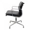 Schwarzer Leder & Matte Armlehnen Ea-208 Softpad Chair von Charles Eames für Vitra, 1990er 4