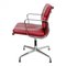 Dark Red Leather and Chrome Ea-208 Softpad Chair by Charles Eames for Vitra, 2000s, Image 5