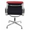Dark Red Leather and Chrome Ea-208 Softpad Chair by Charles Eames for Vitra, 2000s 6