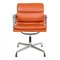 Cognac Leather EA-208 Softpad Chair by Charles Eames for Vitra, 2000s 1