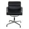 Black Leather EA-208 Softpad Chair by Charles Eames for Vitra, 2000s 1