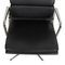 Chaise Softpad EA-208 en Cuir Noir par Charles Eames pour Vitra, 2000s 5