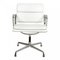 White Leather EA-208 Chair by Charles Eames for Vitra, 2000s 1