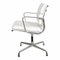 Silla EA-208 de cuero blanco de Charles Eames para Vitra, década de 2000, Imagen 4