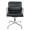 Black Leather and Chrome EA-208 Chair by Charles Eames for Vitra, 2000s 1