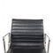 Sedia da conferenza EA-108 in pelle nera e metallo cromato di Charles Eames per Vitra, anni '90, Immagine 2