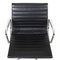 Chaise de Conférence EA-108 en Cuir Noir et Chrome par Charles Eames pour Vitra, 1990s 3