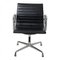 Patinated Black Leather EA-108 Chair by Charles Eames for Vitra 1