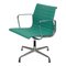 Green Fabric and Chrome Frame EA-108 Chair by Charles Eames for Vitra 2