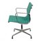 Green Fabric and Chrome Frame EA-108 Chair by Charles Eames for Vitra 3