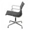 Chaise EA-108 en Cuir Noir et Structure en Aluminium par Charles Eames pour Vitra 3