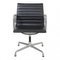 EA-108 Stuhl mit schwarzem Leder und Aluminiumrahmen von Charles Eames für Vitra 1